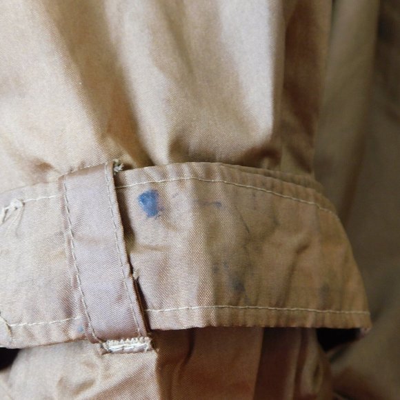 Aqua Sheen Women Solid Brown Raincoat Belted Trench Long Sleeve Collared Size L - Picture 10 of 12